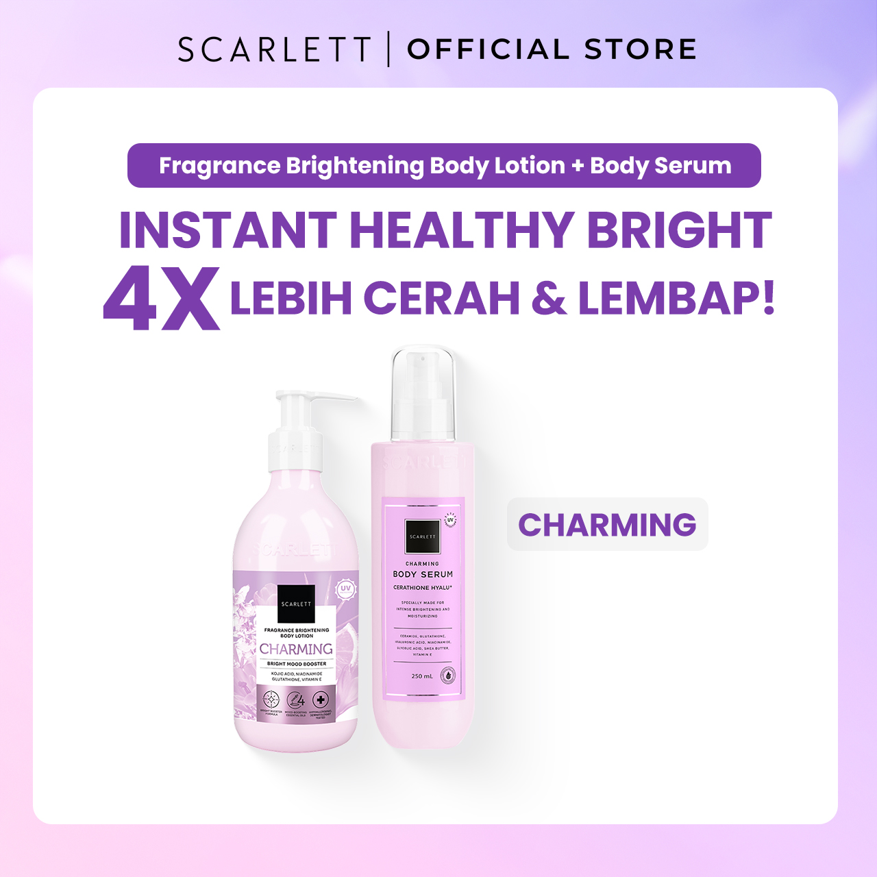 Scarlett Bundle Body Lotion + Body Serum (Charming Booster)